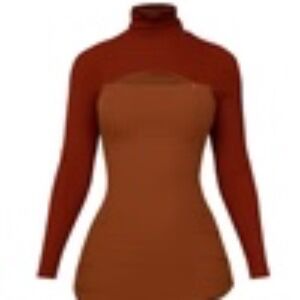 Shane Justin - 2 Tone Mini Dress Brown